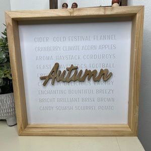 Brand New-Framed Autumn Sign